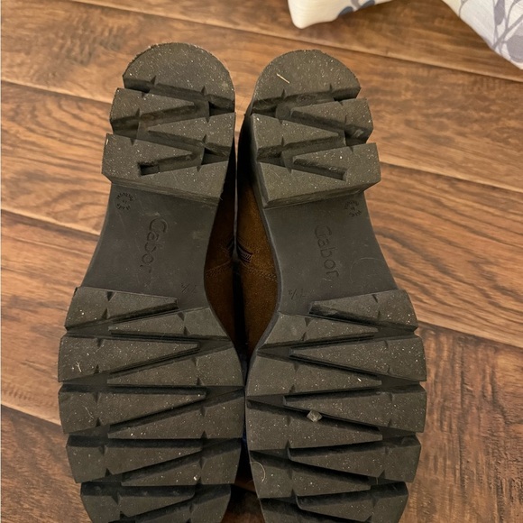 Gabor Chocolate Suede Ankle Booties - Picture 7 of 8